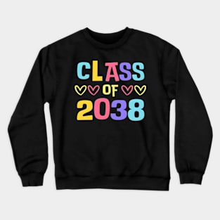 Class Of 2038 Senior School Graduation Grow With Me Crewneck Sweatshirt